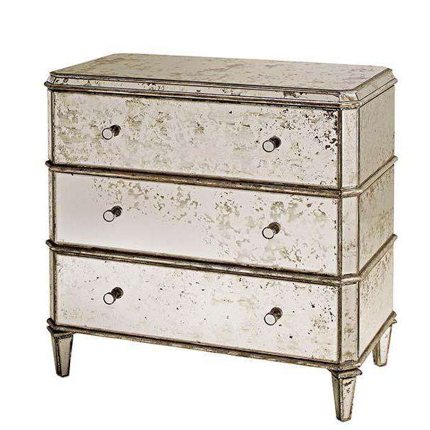 Currey, Antiqued Mirror Chest