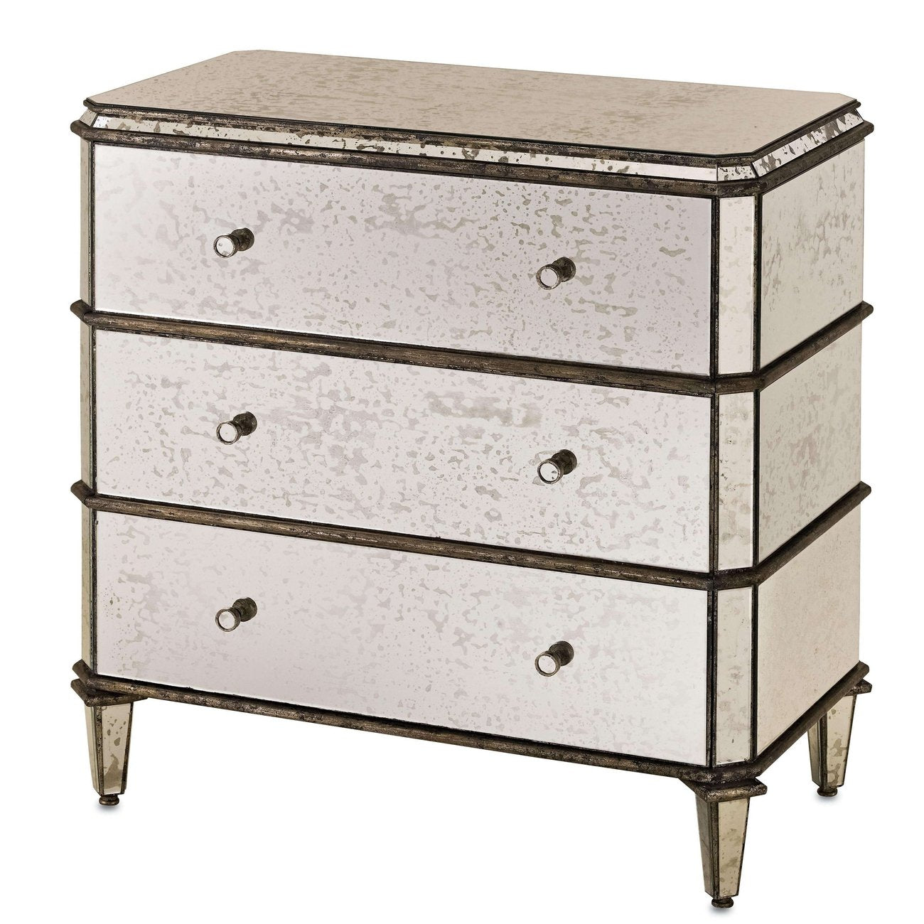 Currey, Antiqued Mirror Chest