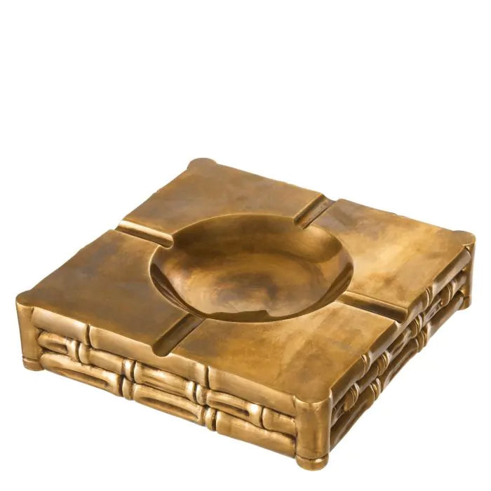 Eichholtz, Ashtray Bamboo vintage brass finish