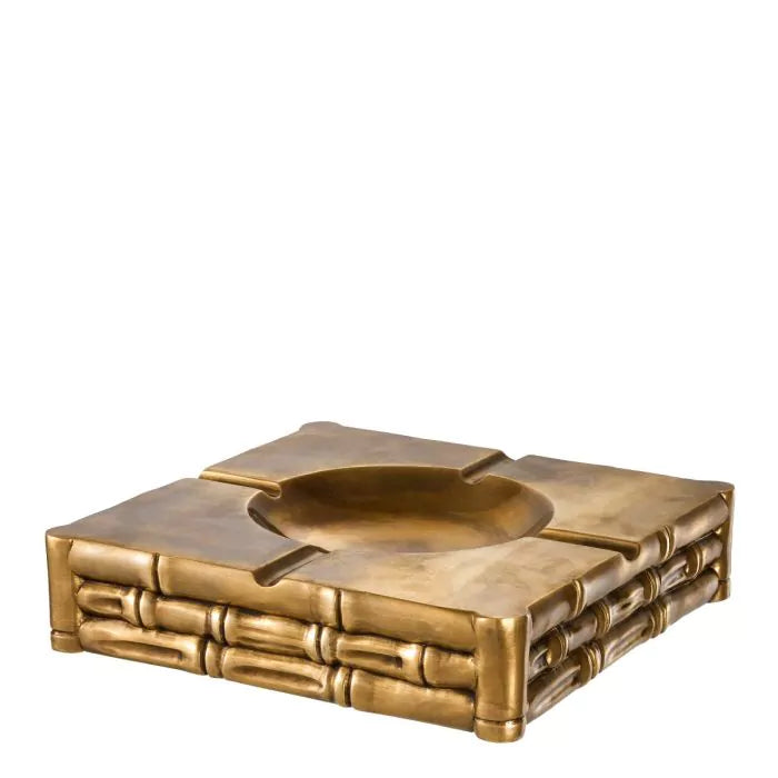 Eichholtz, Ashtray Bamboo vintage brass finish