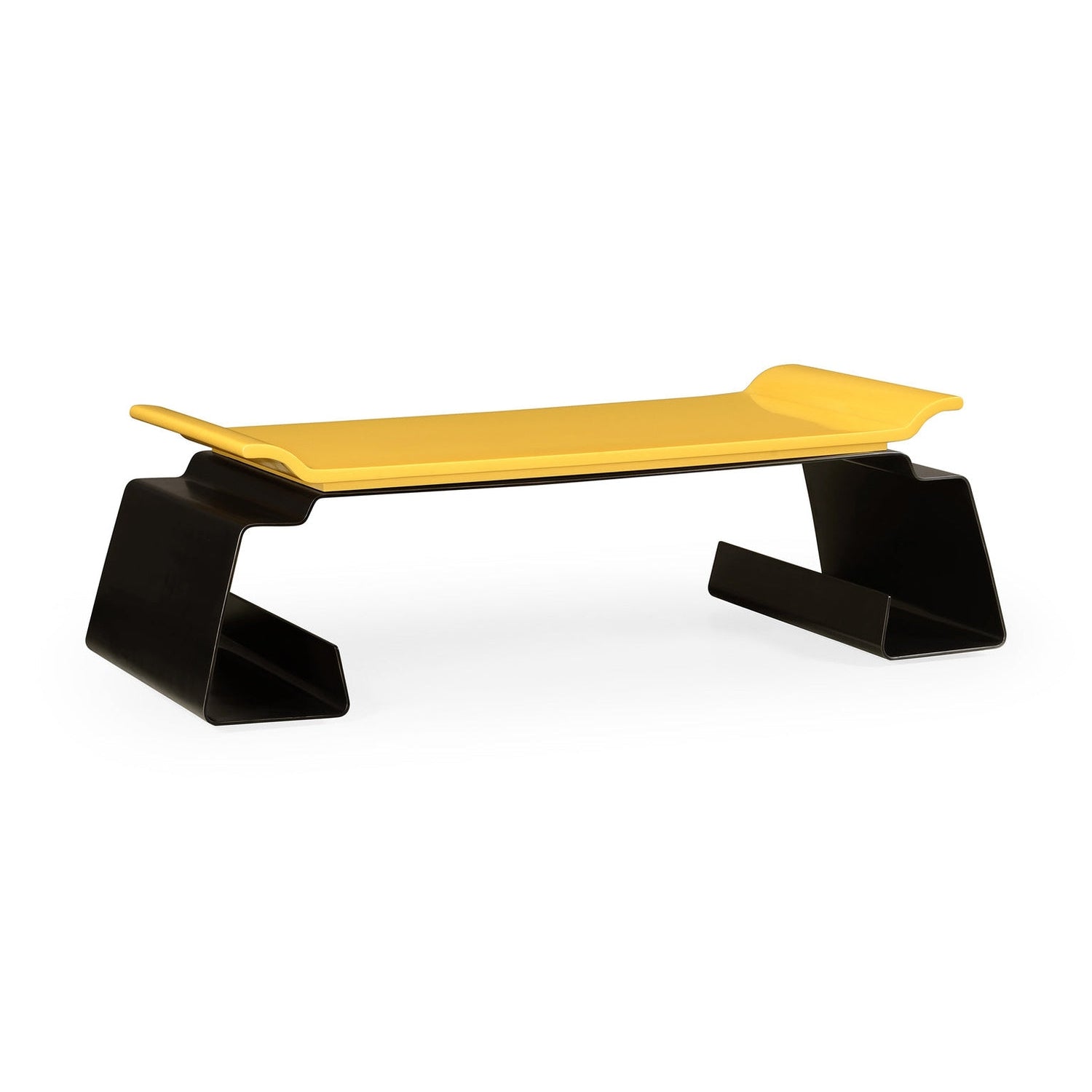 Jonathan Charles, Asian Peking Yellow & Bronzed Iron Coffee Table