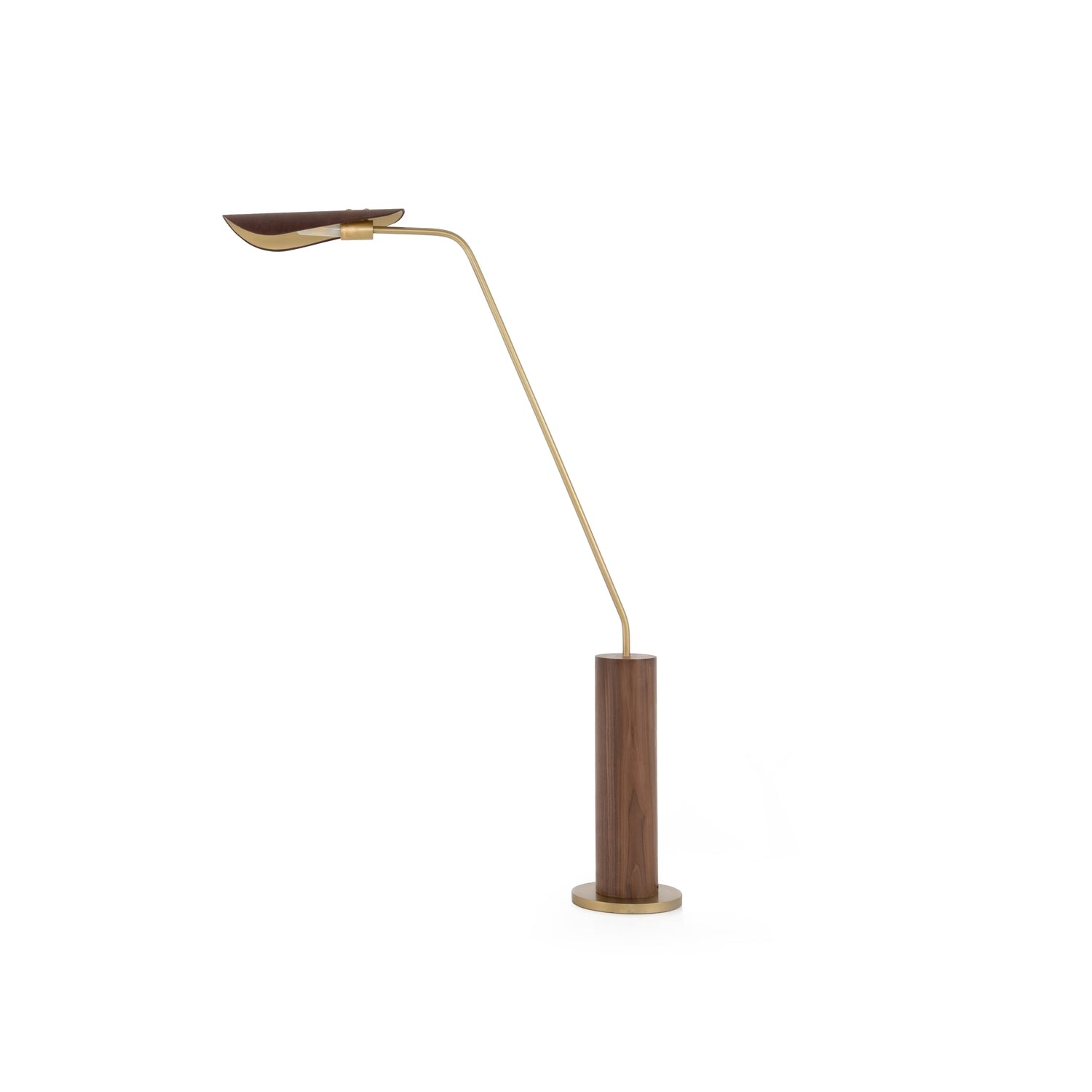 Four Hands, Astrid Floor Lamp-Dark Brown Leather