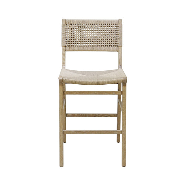 Worlds Away, Astrid Woven Back Counter Stool