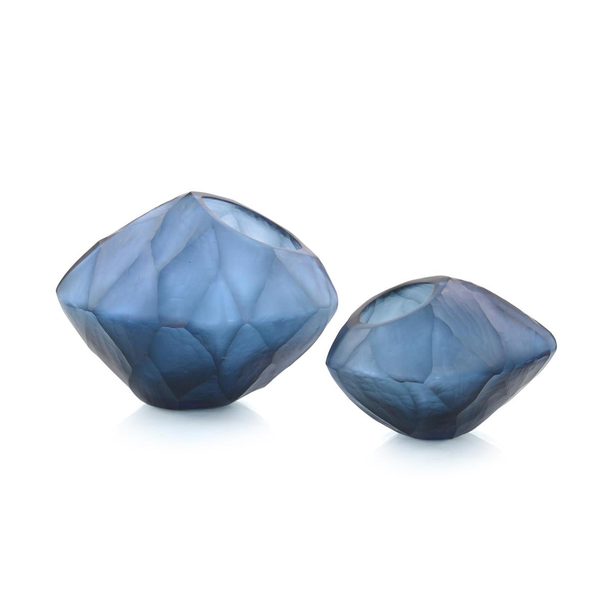 John Richard, Asymmetrical Azure Bowls - Set Of 2