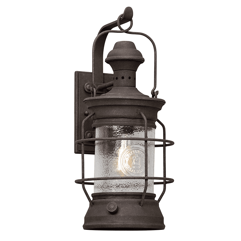 Troy Lighting, Atkins 1Lt Wall Lantern Centennial Rust