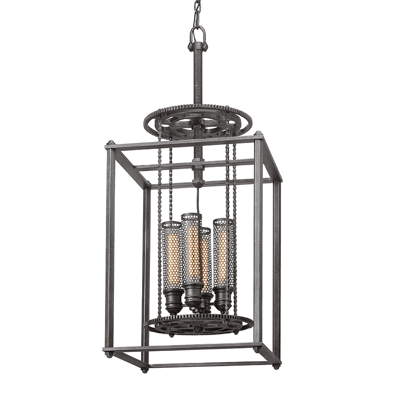 Troy Lighting, Atlas 4Lt Pendant Medium Aged Pewter