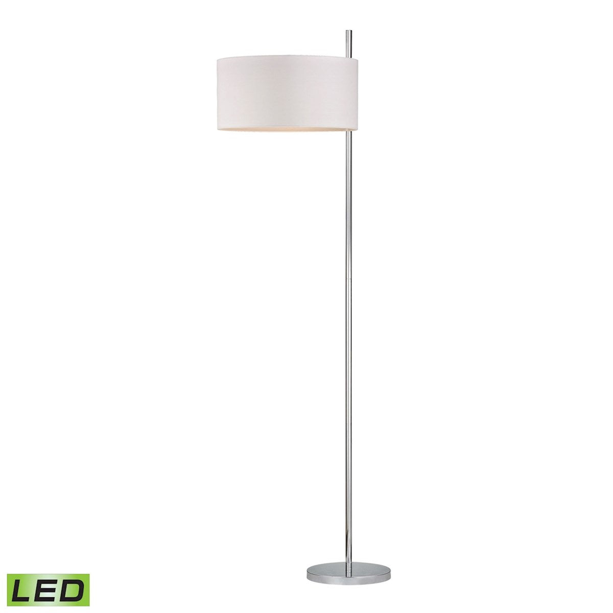 Elk Home, Attwood 64'' High 1-Light Floor Lamp - Polished Nickel