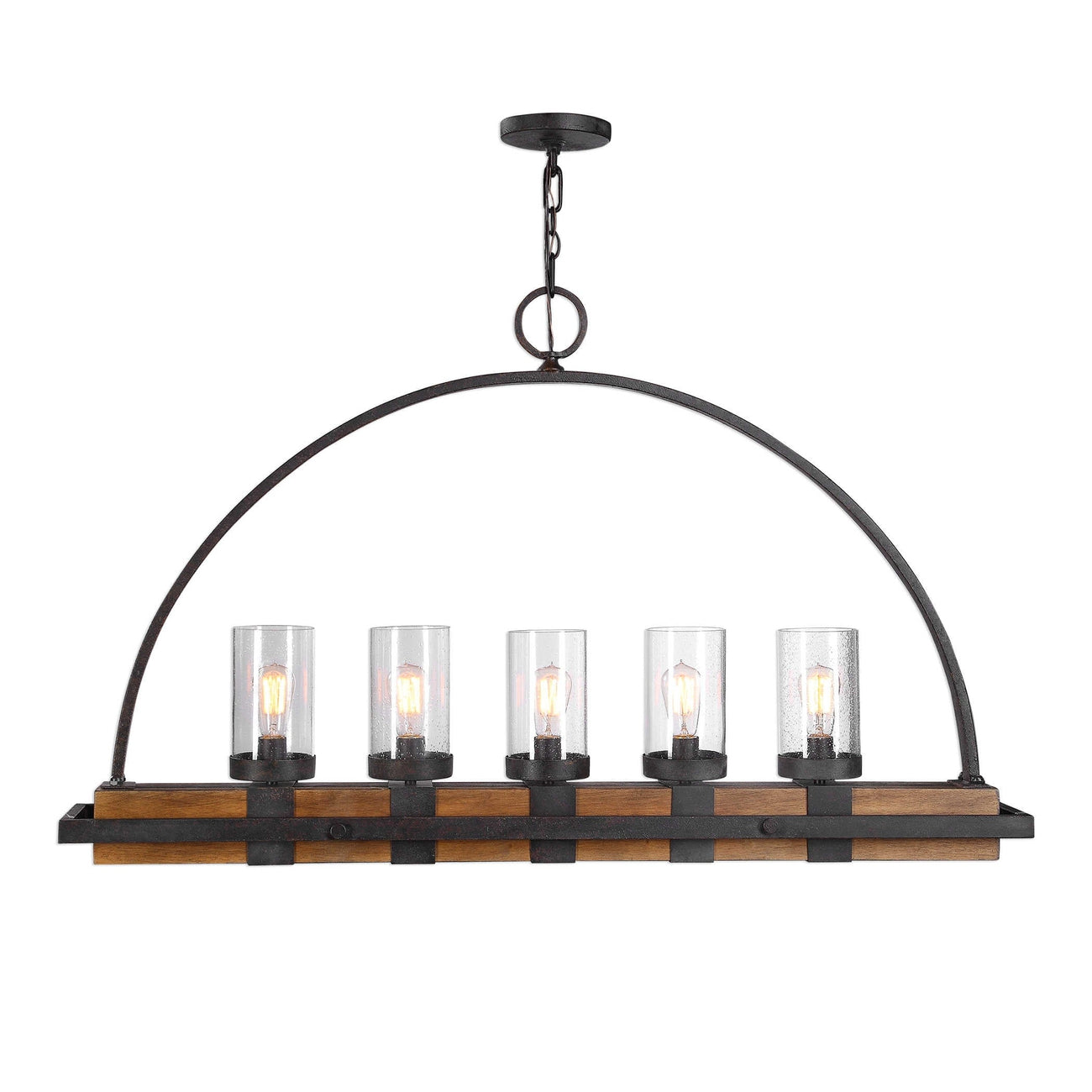 Uttermost, Atwood 5 Light Rustic Linear Chandelier