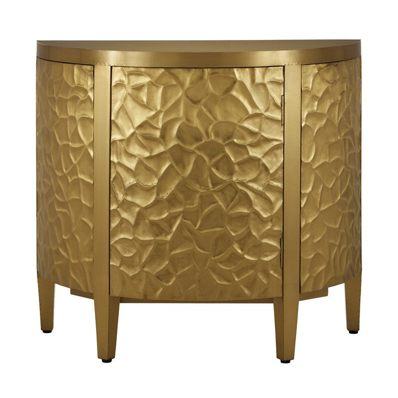 Currey, Auden Brass Demi-Lune Cabinet