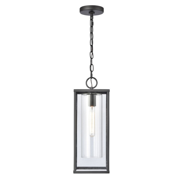 Elk Home, Augusta 19'' High 1 - Light Outdoor Hanging Light - Matte Black