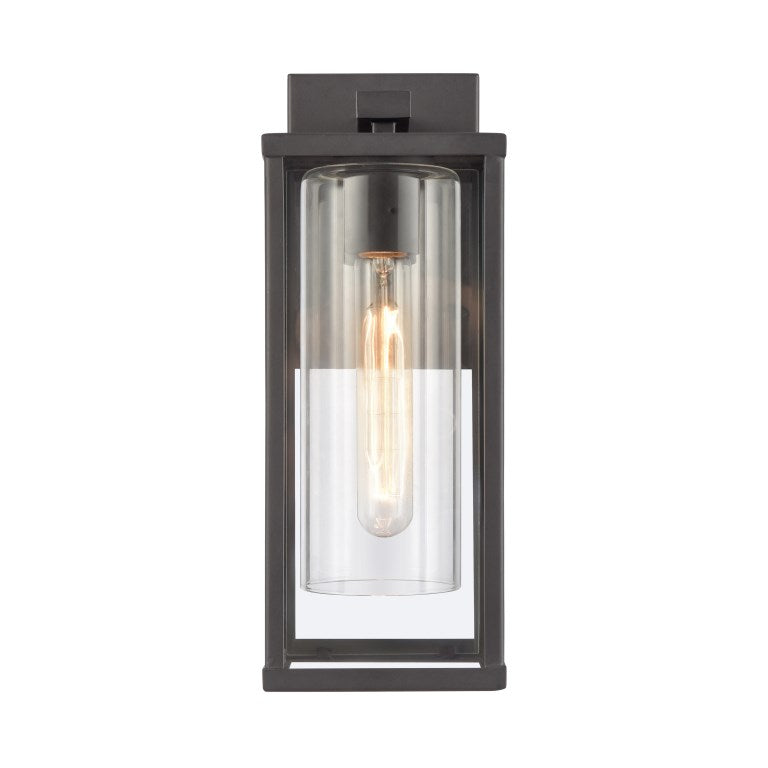 Elk Home, Augusta High 1-Light Outdoor Sconce - Matte Black