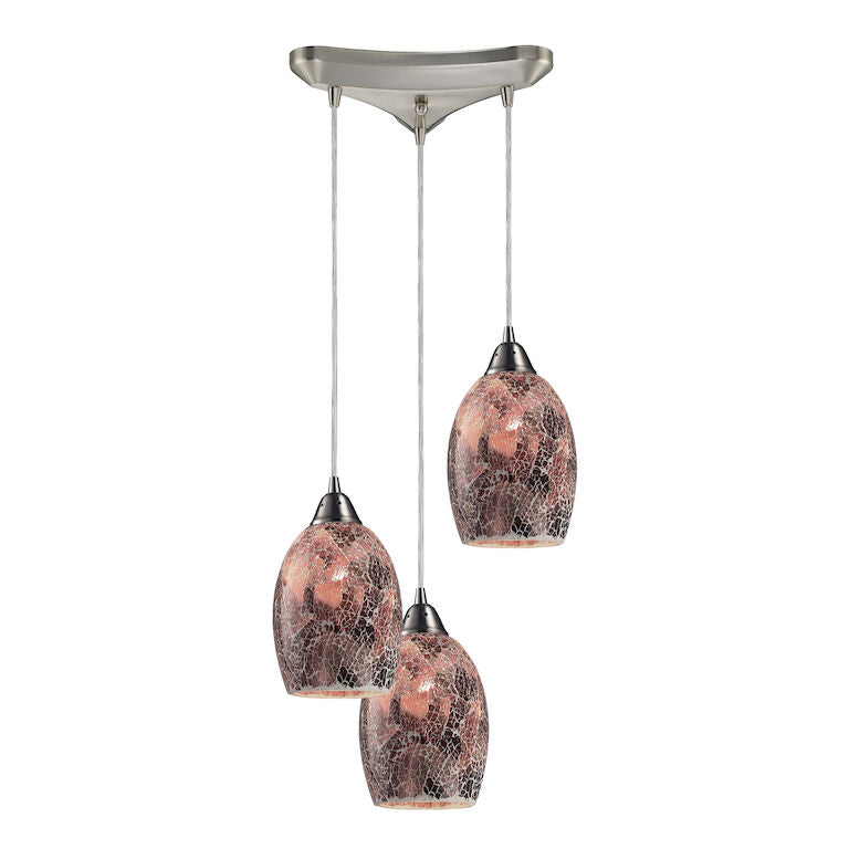 Elk Home, Avalon 10'' Wide 3 - Light Pendant - Satin Nickel