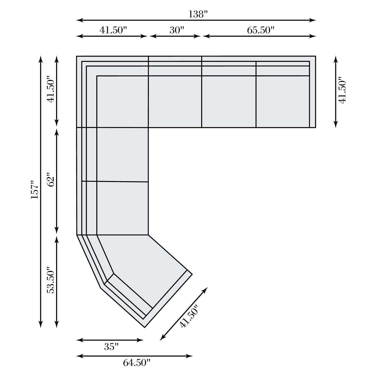 Bernhardt, Avanni Outdoor Sectional - 138"