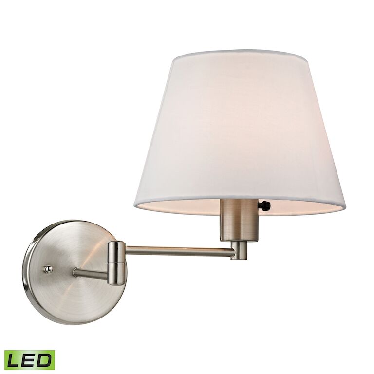 Elk Home, Avenal 12'' High 1-Light Sconce - Brushed Nickel