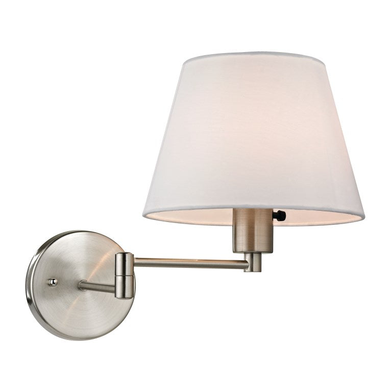 Elk Home, Avenal 12'' High 1-Light Sconce - Brushed Nickel