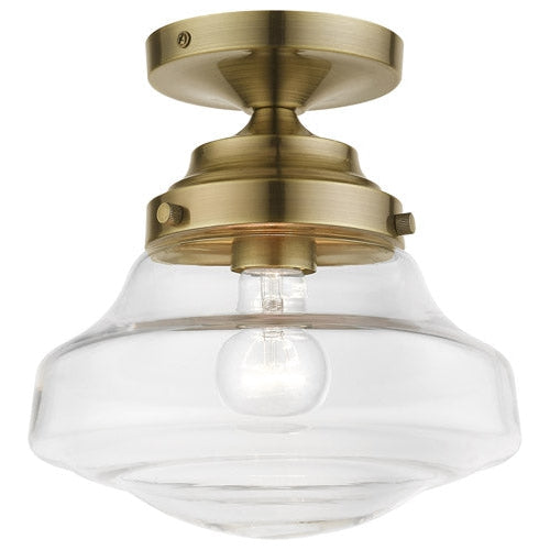 Livex Lighting, Avondale 1 Light 9 inch Semi-Flush Ceiling Light