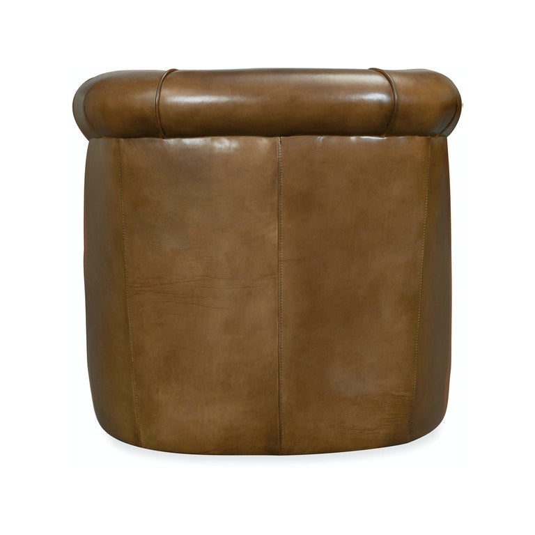 Hooker, Axton Swivel Leather Club Chair