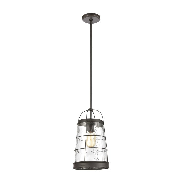 Elk Home, Azaria 9'' Wide 1-Light Mini Pendant - Oil Rubbed Bronze