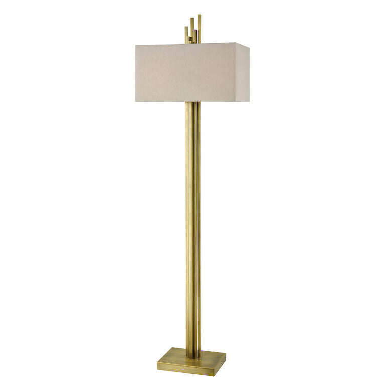 Elk Home, Azimuth 69'' High 2 - Light Floor Lamp - Antique Brass