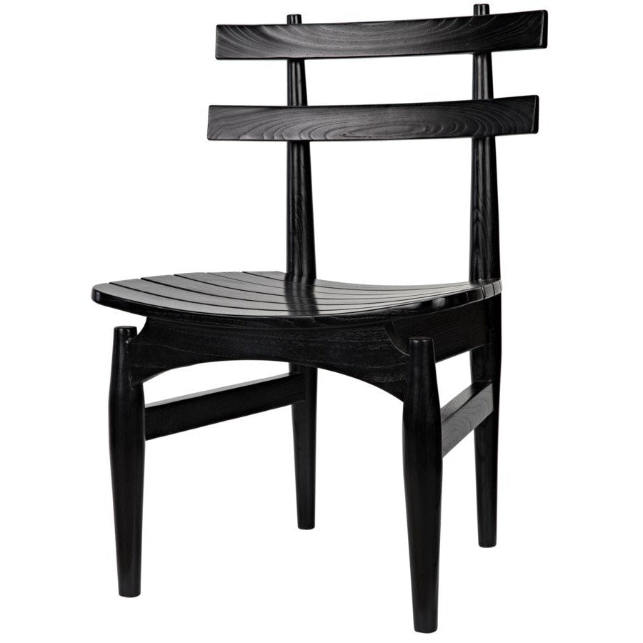 Noir, Azumi Chair, Charcoal Black