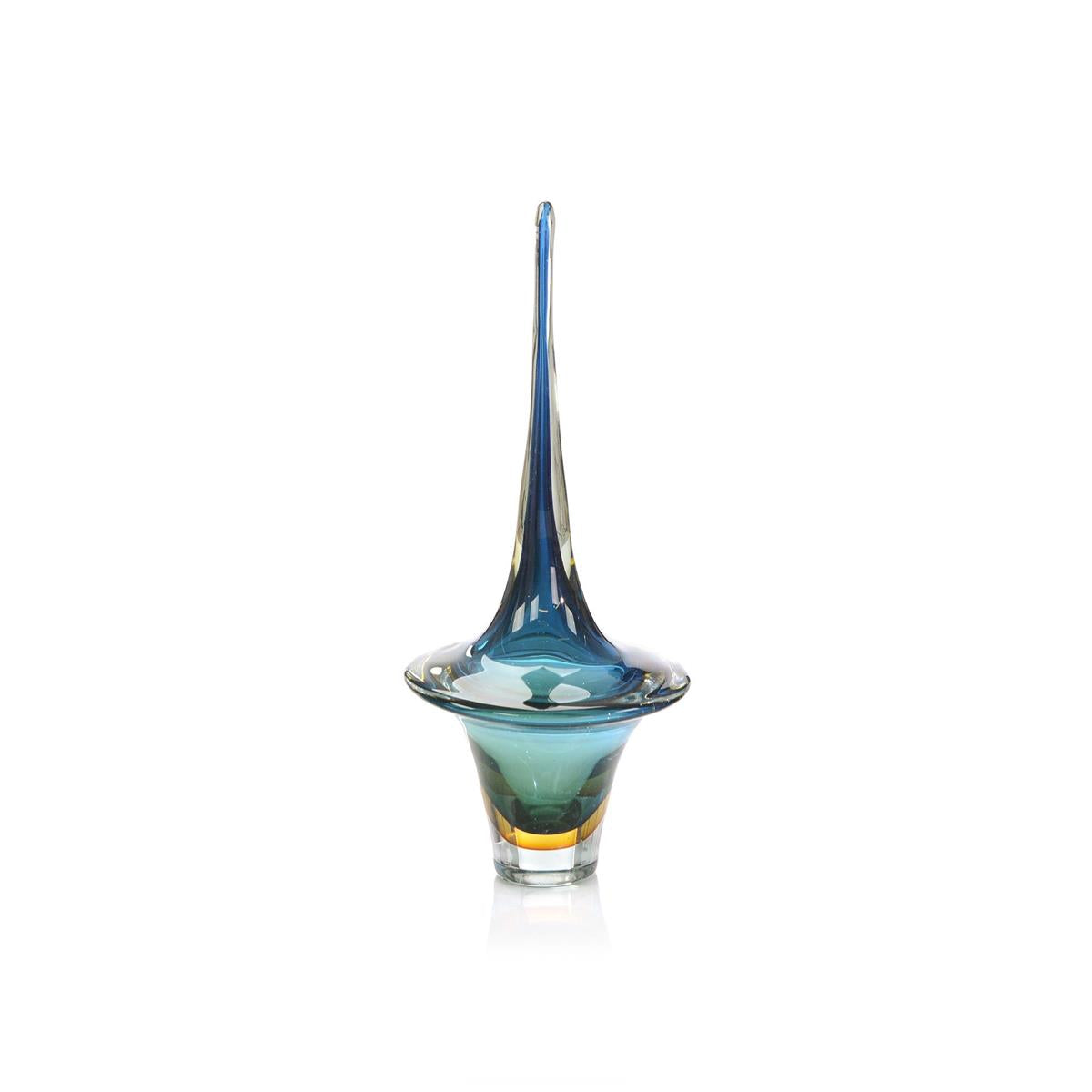 John Richard, Azure Blue Handblown Glass Sculpture