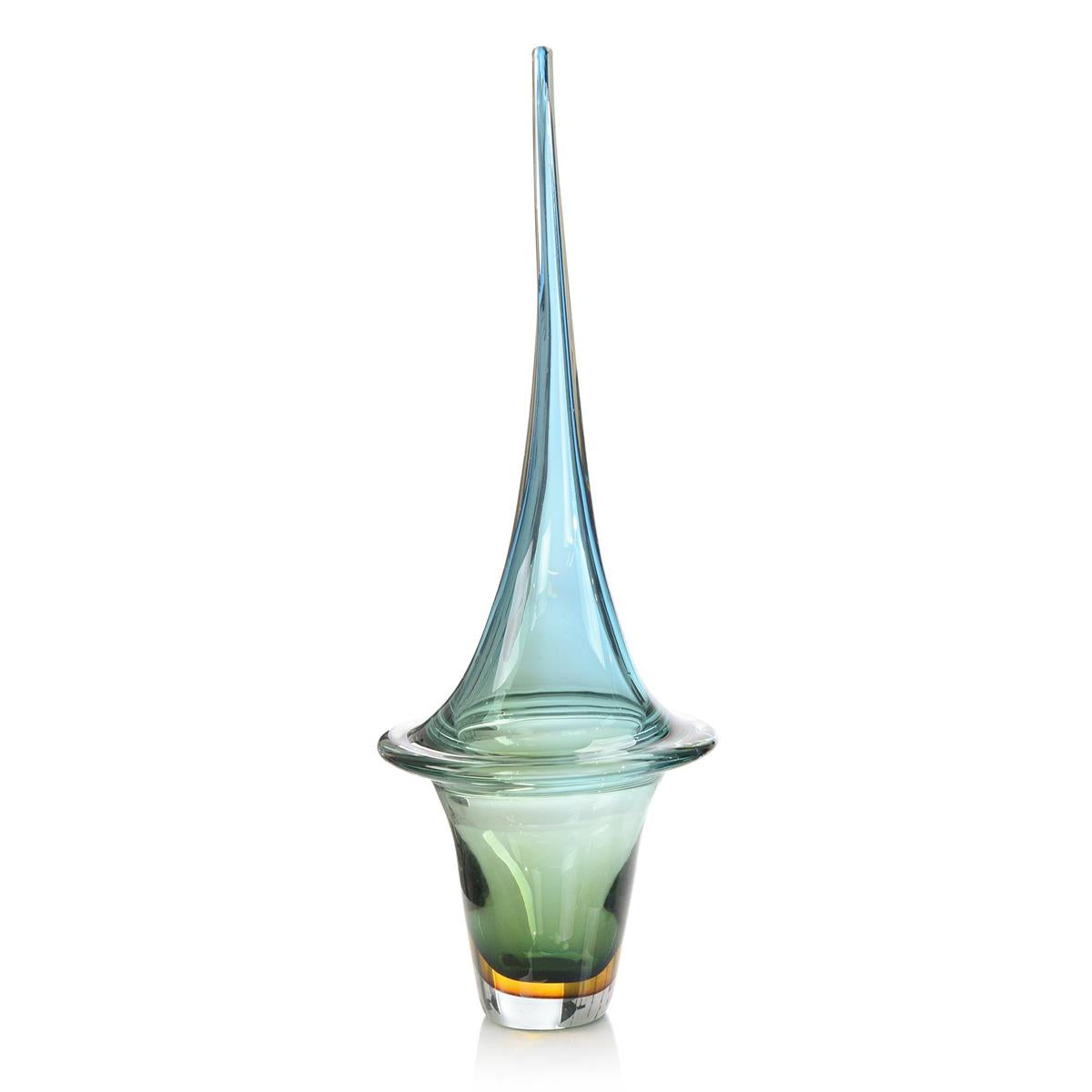 John Richard, Azure Blue Handblown Glass Sculpture