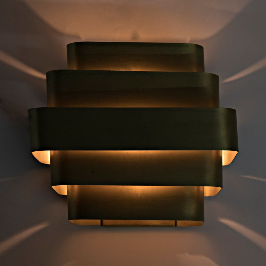 Noir, Baas Sconce, Antique Brass