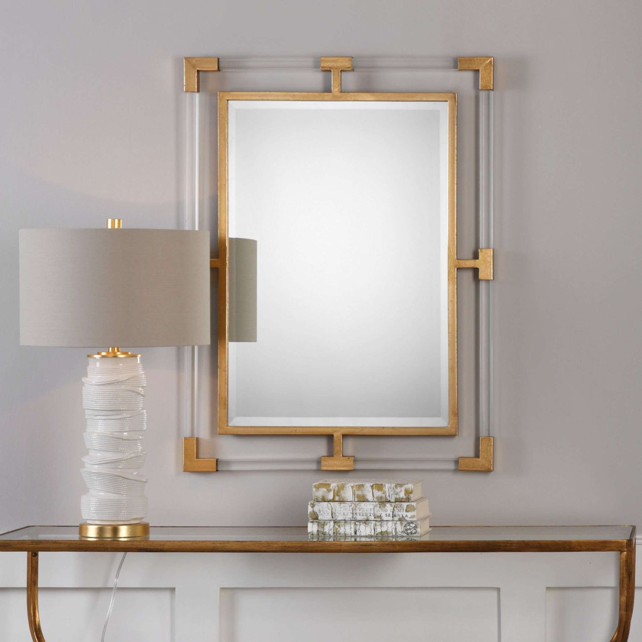 Uttermost, Balkan Modern Gold Wall Mirror