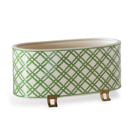 Port 68, Bamboo Trellis Oval Planter