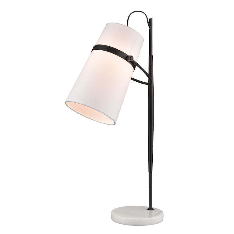 Elk Home, Banded Shade 28'' High 1 - Light Desk Lamp - Matte Black