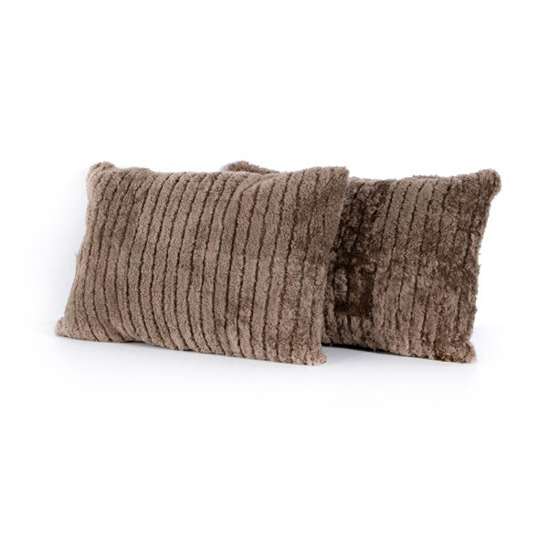 Four Hands, Banded Sheepskin Pillow - Set of 2