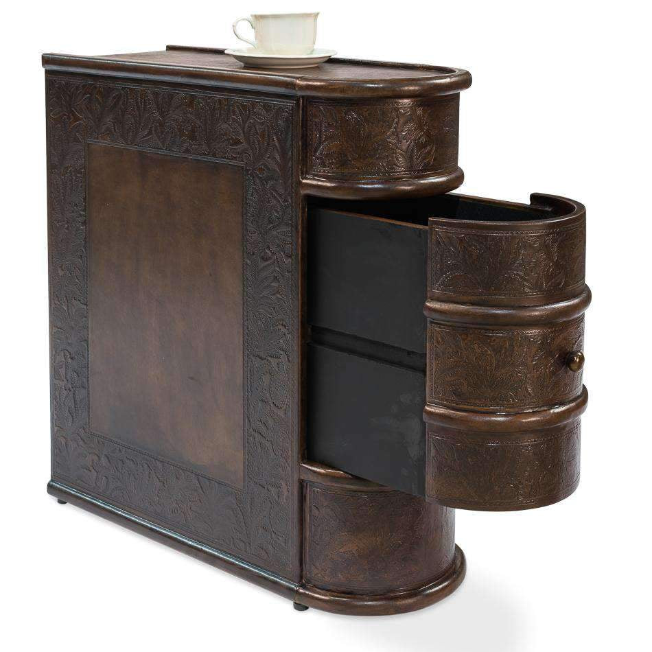 SARREID, Barnes Leather Book Side Table