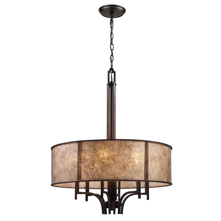 Elk Home, Barringer 24'' Wide 6-Light Chandelier - Aged Bronze