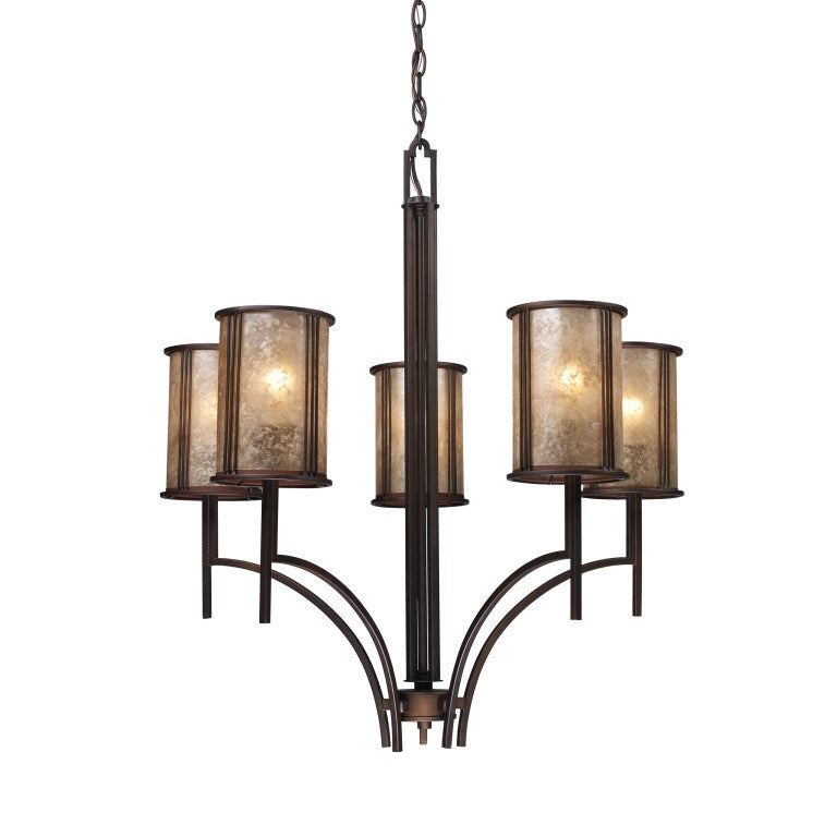 Elk Home, Barringer 29'' Wide 5 - Light Chandelier - Aged Bronze