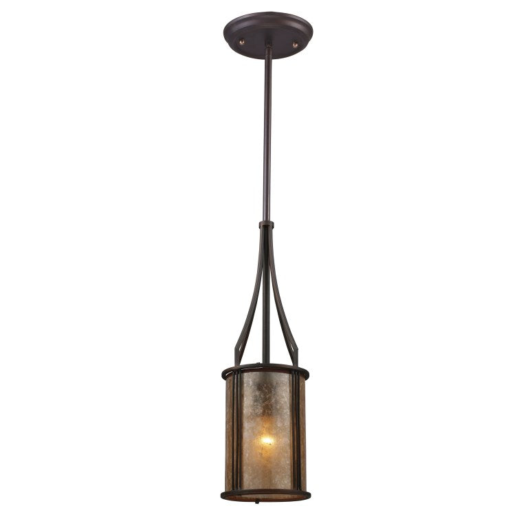 Elk Home, Barringer 6'' Wide 1 - Light Mini Pendant - Aged Bronze