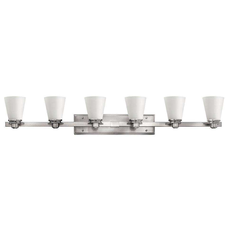 Hinkley Lighting, Bath Avon Bath Six Light Brushed Nickel