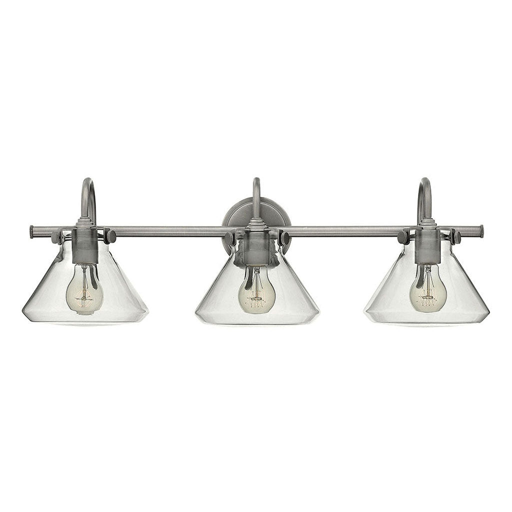 Hinkley Lighting, Bath Congress - Small Retro Glass Three Light Vanity