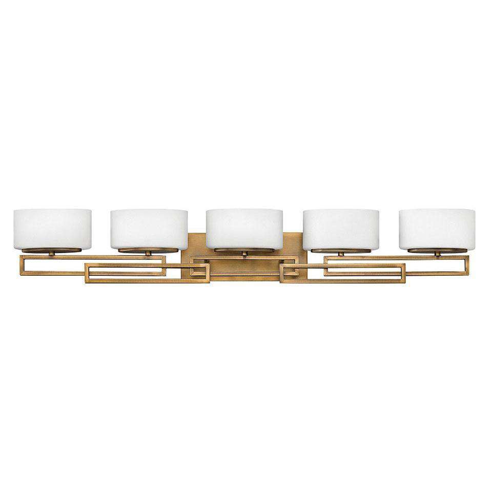 Hinkley Lighting, Bath Lanza Bath Five Light Brushed Bronze