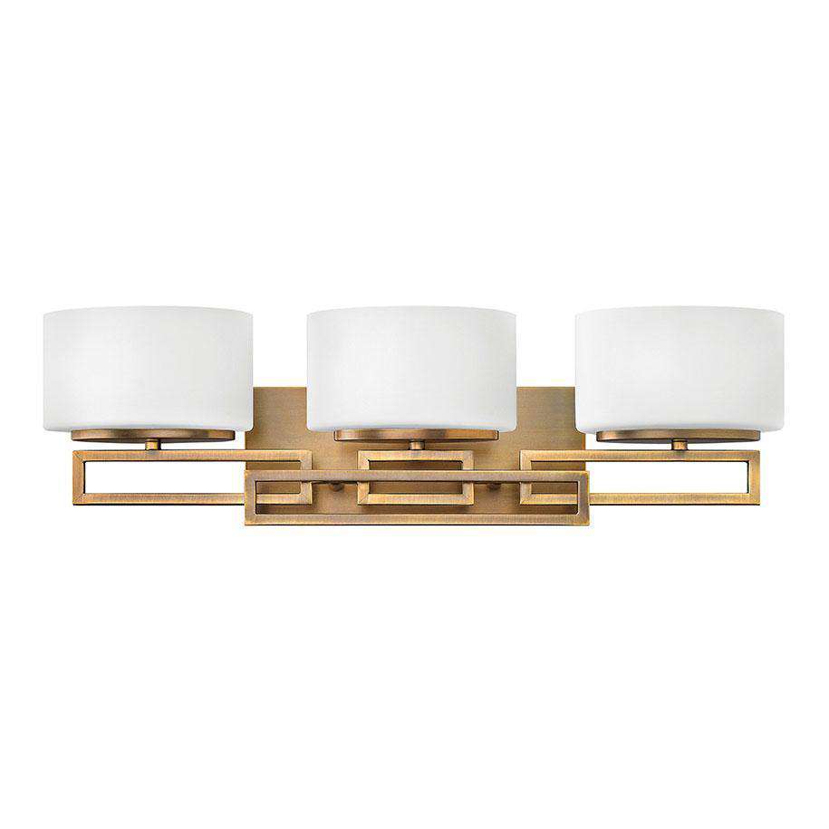 Hinkley Lighting, Bath Lanza Bath Three Light Brushed Bronze