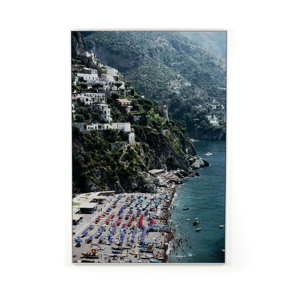 Four Hands, Beach In Positano By Slim Aarons