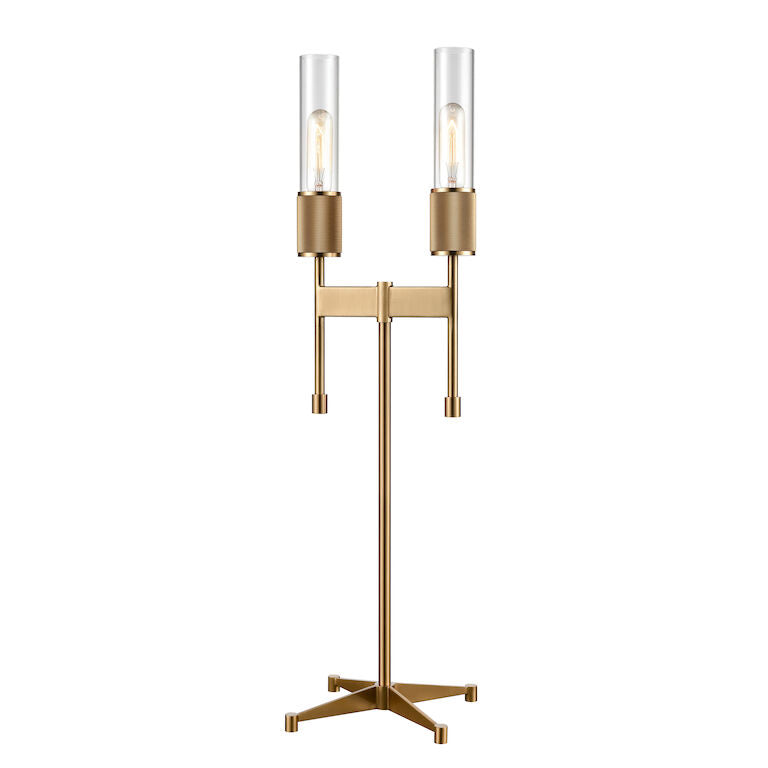 Elk Home, Beaconsfield 32'' High 2 - Light Desk Lamp - Aged Brass