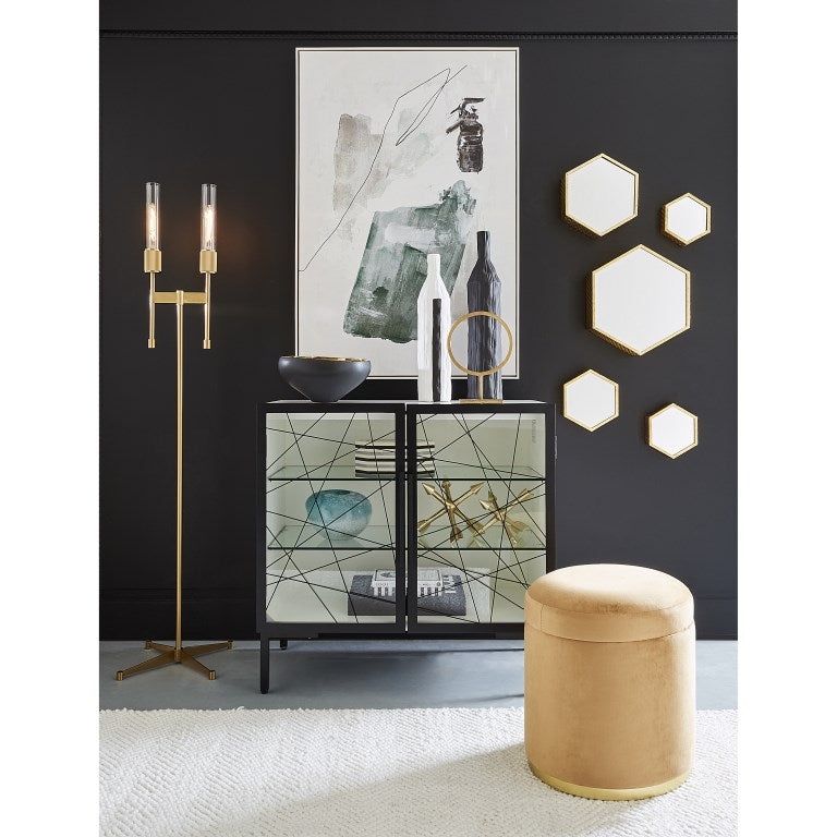 Elk Home, Beaconsfield 65'' High 2 - Light Floor Lamp - Aged Brass