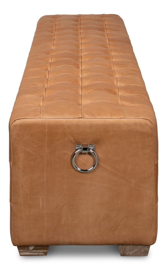 SARREID, Beam Bench Tufted Leather