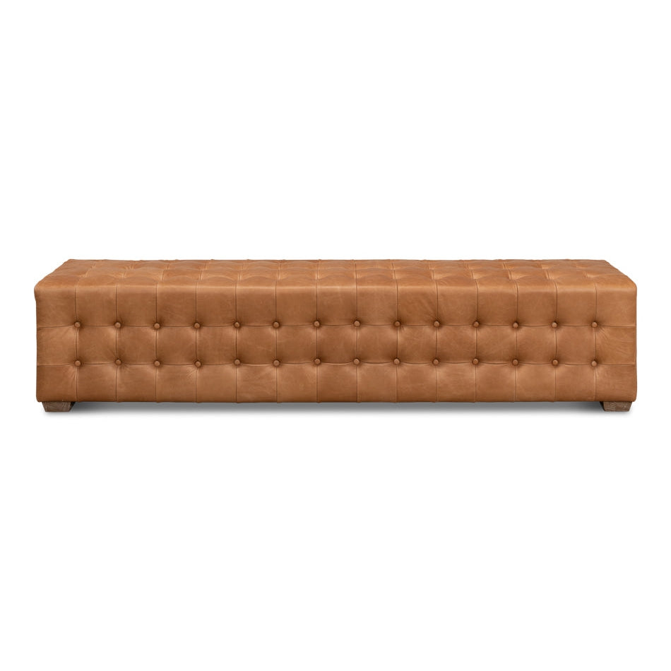 SARREID, Beam Bench Tufted Leather