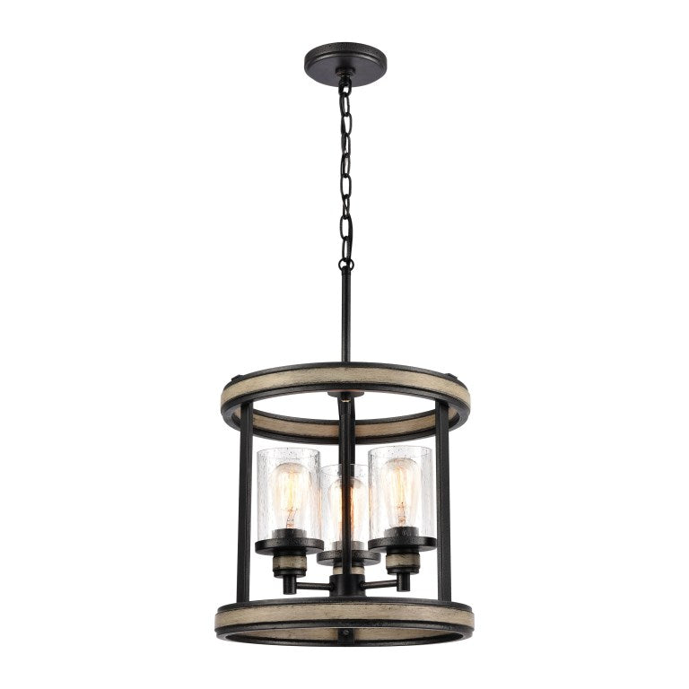 Elk Home, Beaufort 14'' Wide 3 - Light Pendant - Anvil Iron