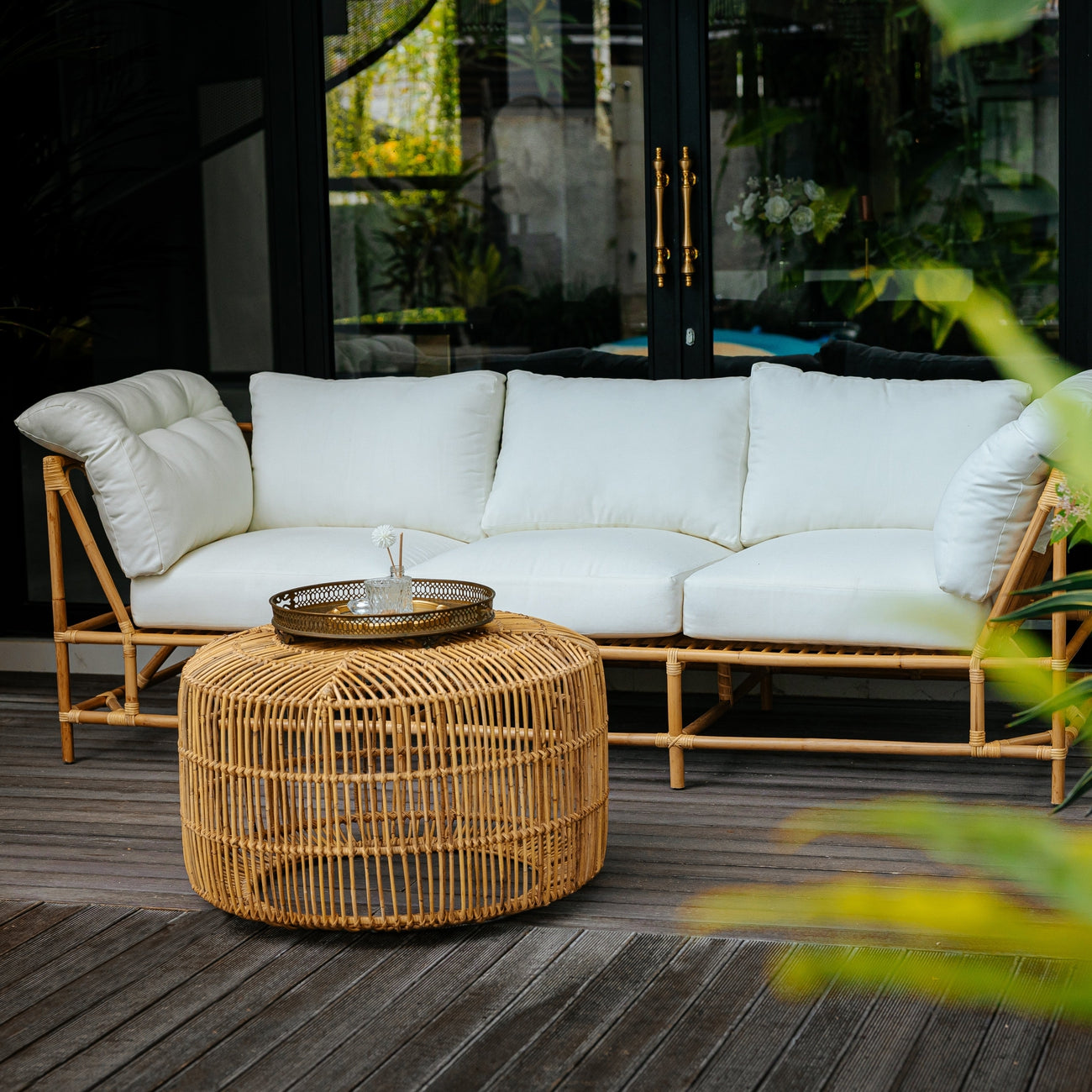 France & Son, Behl Rattan Coffee Table