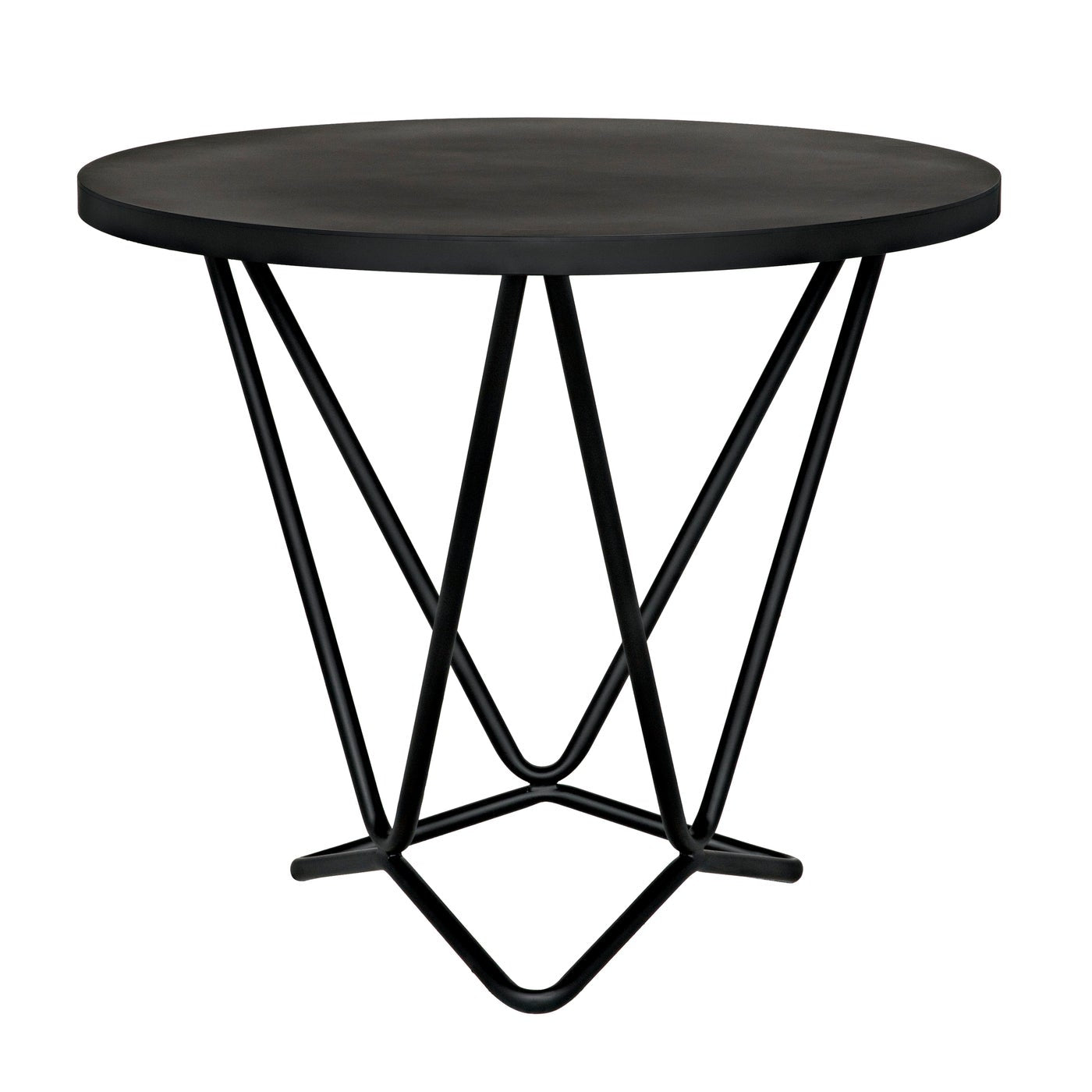 Noir, Belem Side Table - Black Steel