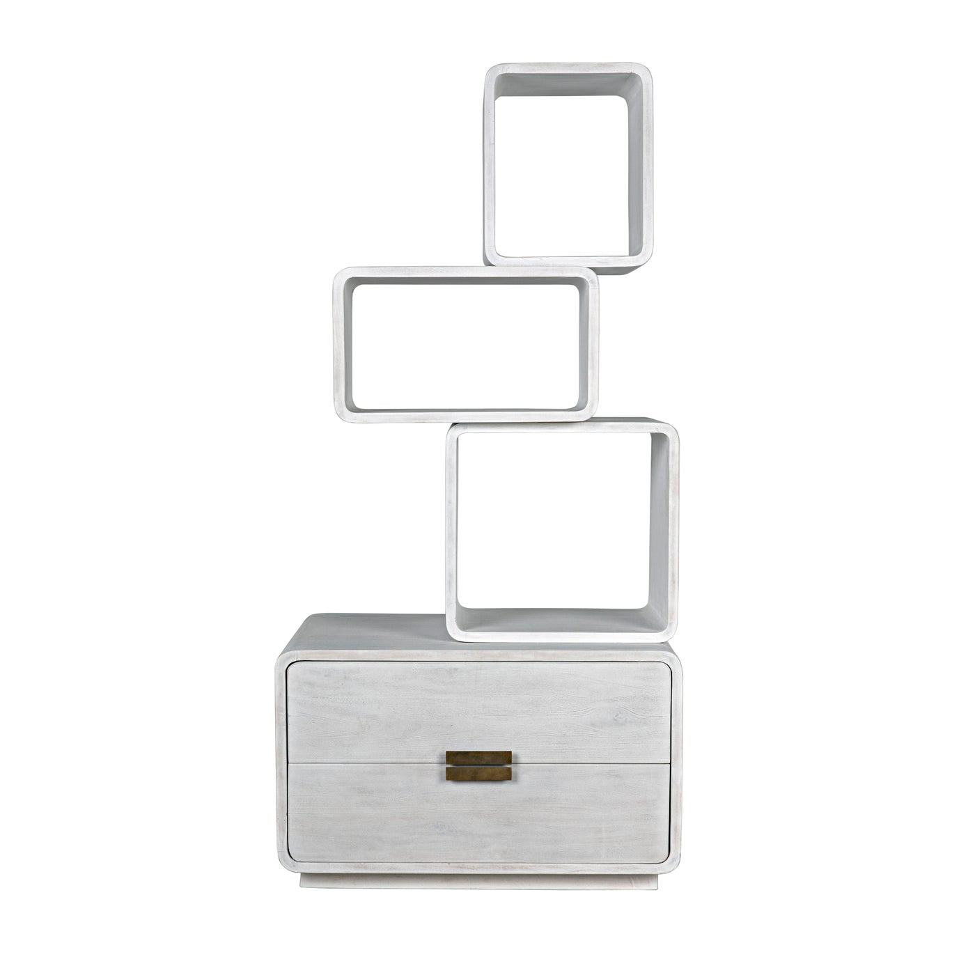 Noir, Belini Bookcase - White Wash