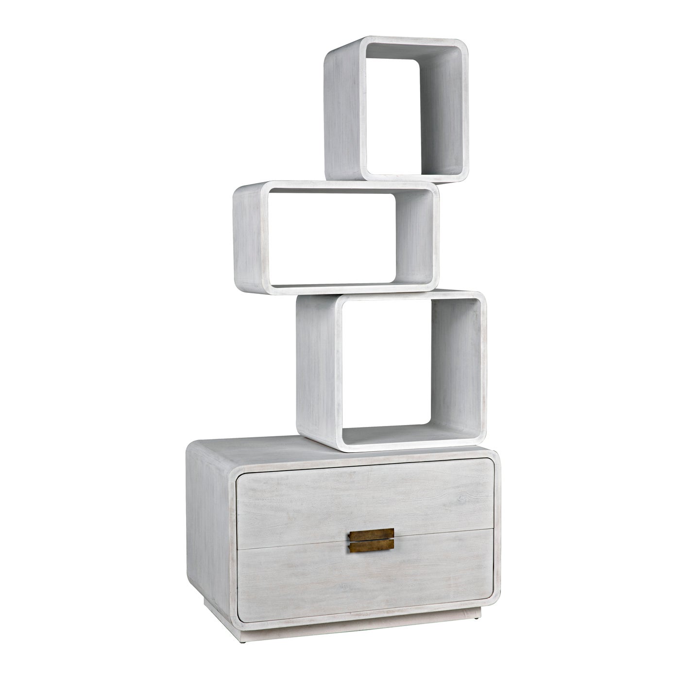 Noir, Belini Bookcase - White Wash