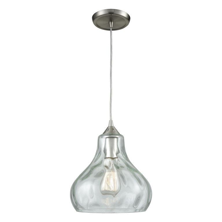 Elk Home, Belmont 10'' Wide 1-Light Mini Pendant - Satin Nickel